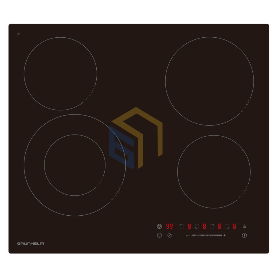 Поверхность стеклокерамическая варочной поверхности Grunhelm GPC 725 BE (104138)