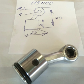 Поршень із шатуном у зборі перфоратора Haisser HB-30 (119000)