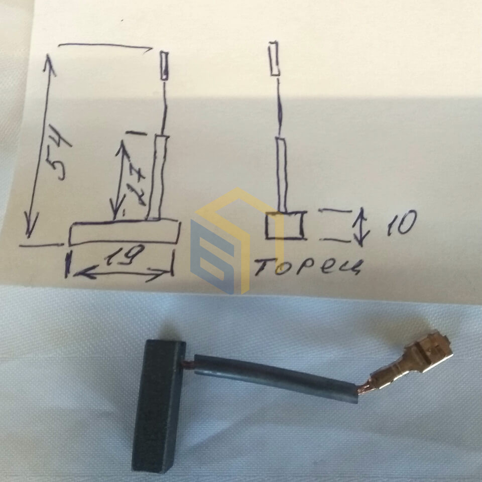 Щітка вугільна (пара) перфоратора Haisser HB-30 (119008)