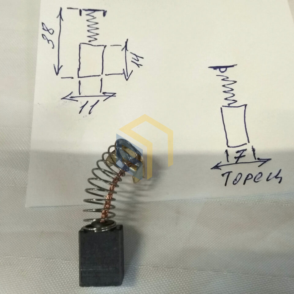 Щітка вугільна (пара) перфоратора Haisser HB-42S (119051)