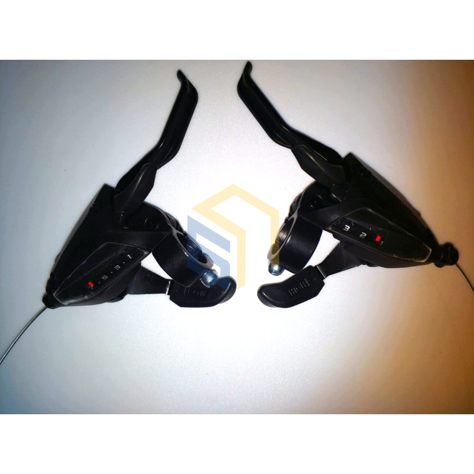 Перемикач швидкосей (пара) SHIMANO ST-EF500 (3×7 швидкостей) велосипеда Forte (120396)