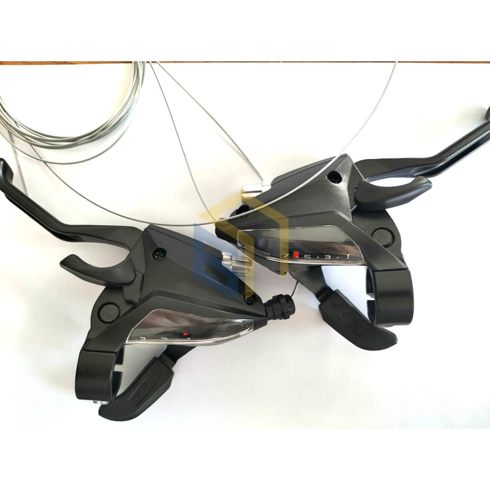 Перемикач швидкосей (пара) SHIMANO ST-EF500 (3×7 швидкостей) велосипеда Forte (120396)