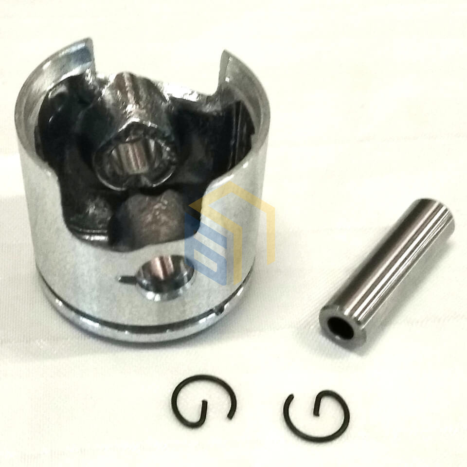 Поршень 34 мм з пальцем та стопорними кільцями бензопили Grunhelm GS-2500 (120990)