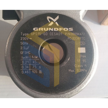 Насос Grundfos UPS 15-60 котла електричного Grunhelm GEB4-12E (122847)