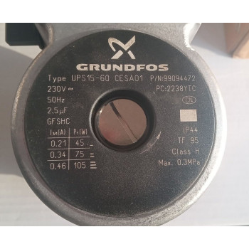 Насос Grundfos UPS 15-60 котла електричного Grunhelm GEB4-12E (122847)