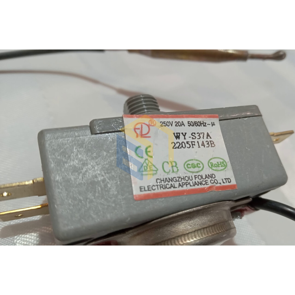 Термостат 220V, 20A, 75 градусів для бойлерів Grunhelm (124306)