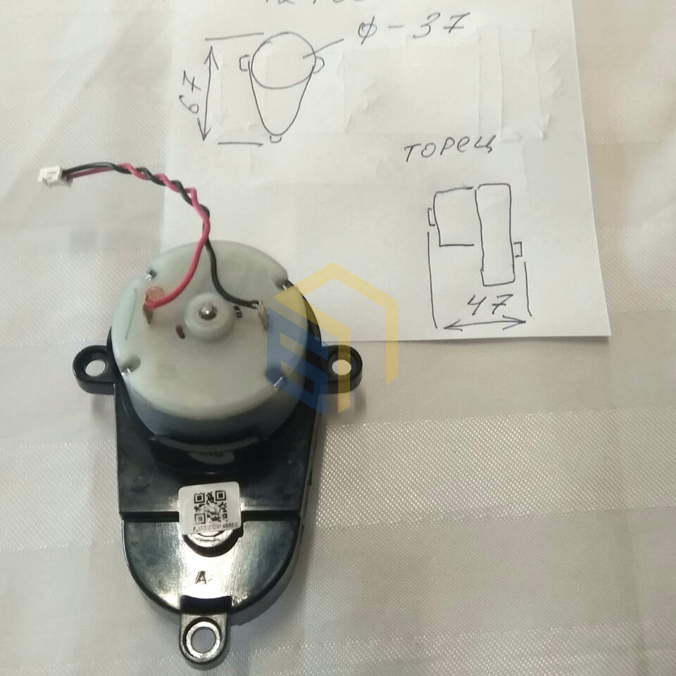 Двигун (24W) лівої щітки пилососа робота Grunhelm GRVC-T1100 (124687)