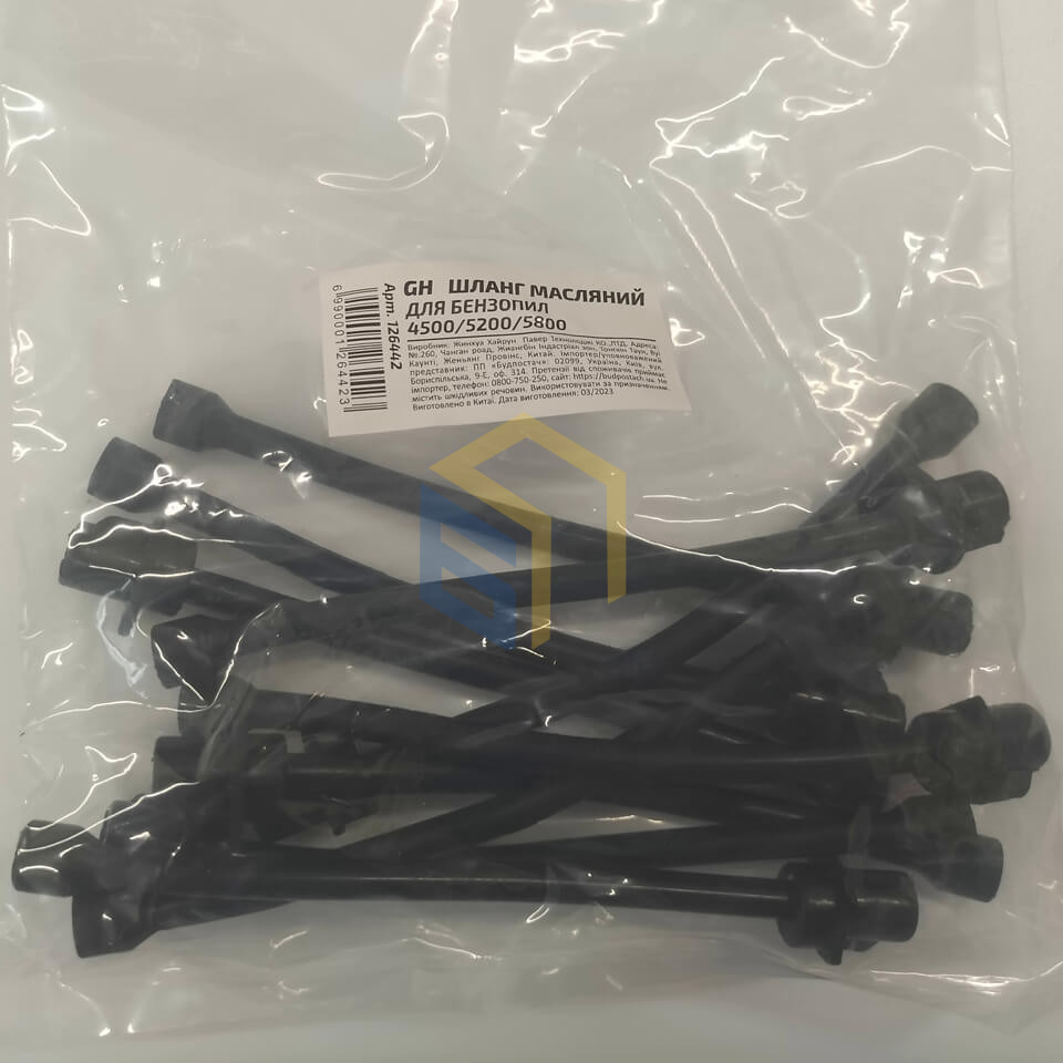 Шланг масляний 10 шт. для китайських бензопил 4500/5200/5800 (126442)