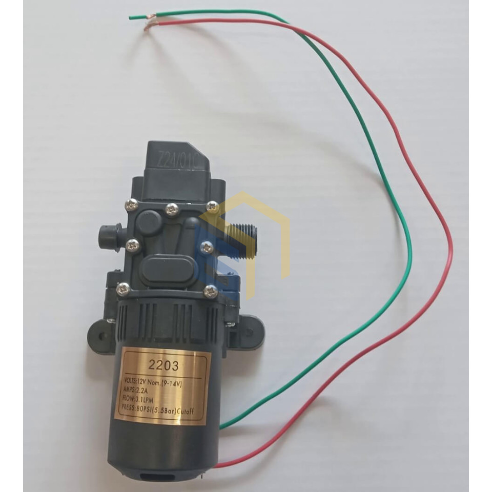 Двигатель с насосом (2 крепления) KF-2203, 12В, 2,1А, опрыскивателя аккумуляторного Grunhelm GHS-20 (136804)