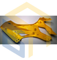 Ліва кришка паливного бака (жовта) мотоцикла ZONSEN CARRERA 250,300 (140427, 140425)