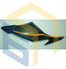 Ліва декоративна кришка бака (помаранч) мотоцикла CYCLONE RX3 (140549)