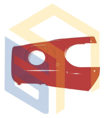 Верхня кришка паливного бака червона (364472G) квадроцикла Linhai 565 (141831)