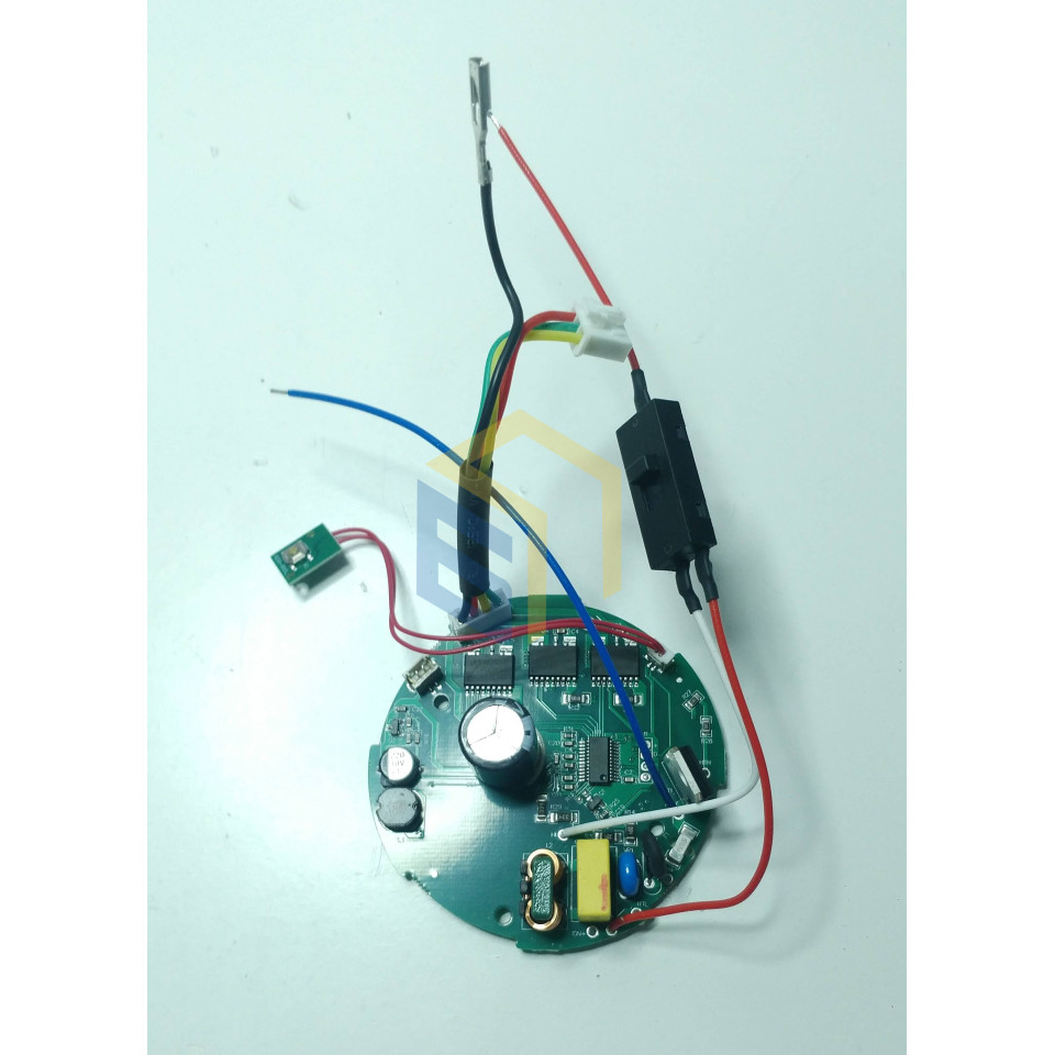 Плата управління в зборі (плата, перемикачі, підсвітка) фена Grunhelm GHD-280 (152843)