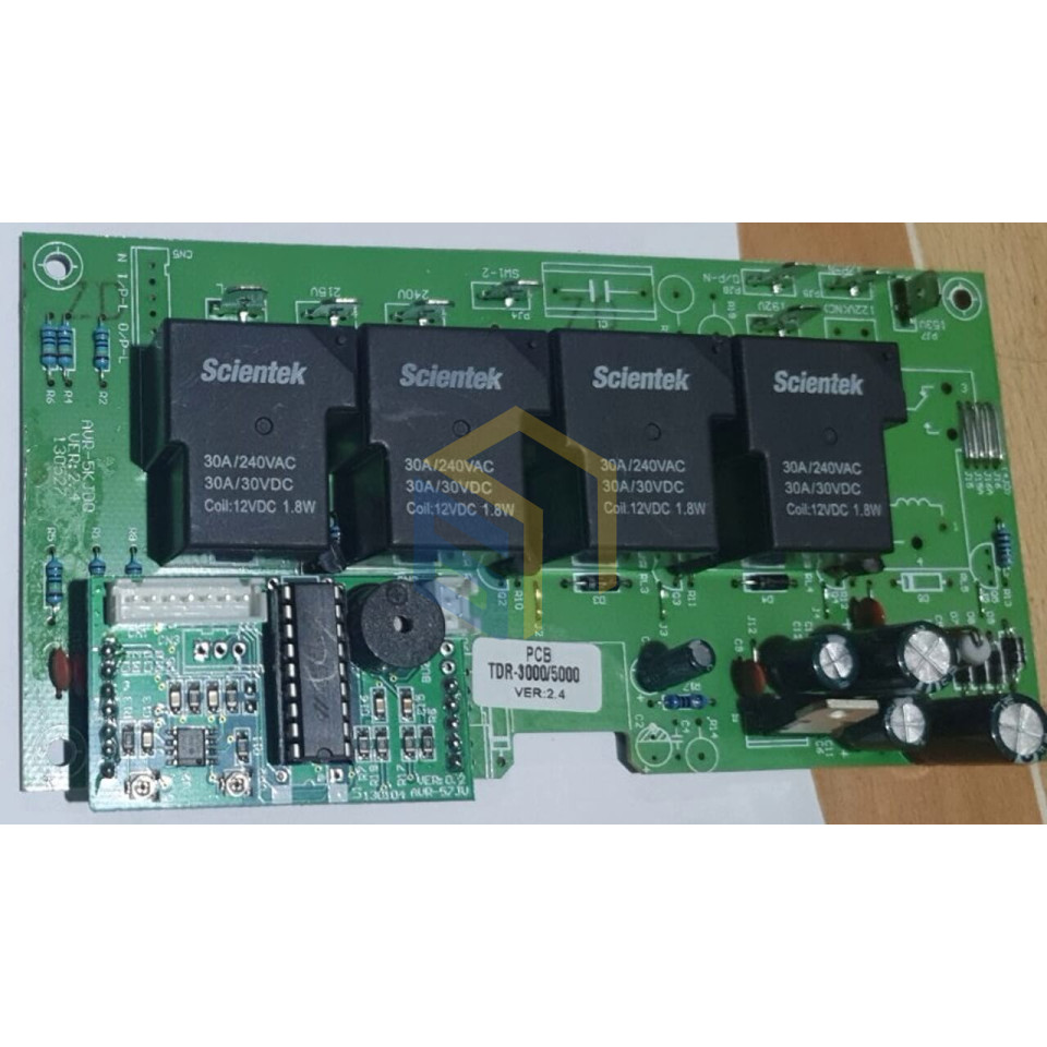 Плата AVR-5KJDQ (VER:2.4) стабилизатора напряжения Forte TDR-5000VA (2013г) (40740a)