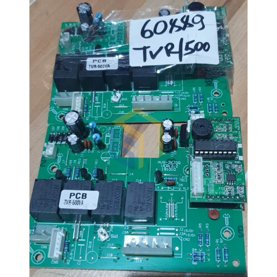 Плата AVR-2KJDQ (VER:2.2) стабилизатора напряжения Forte TVR-500VA (2013г) (60889)