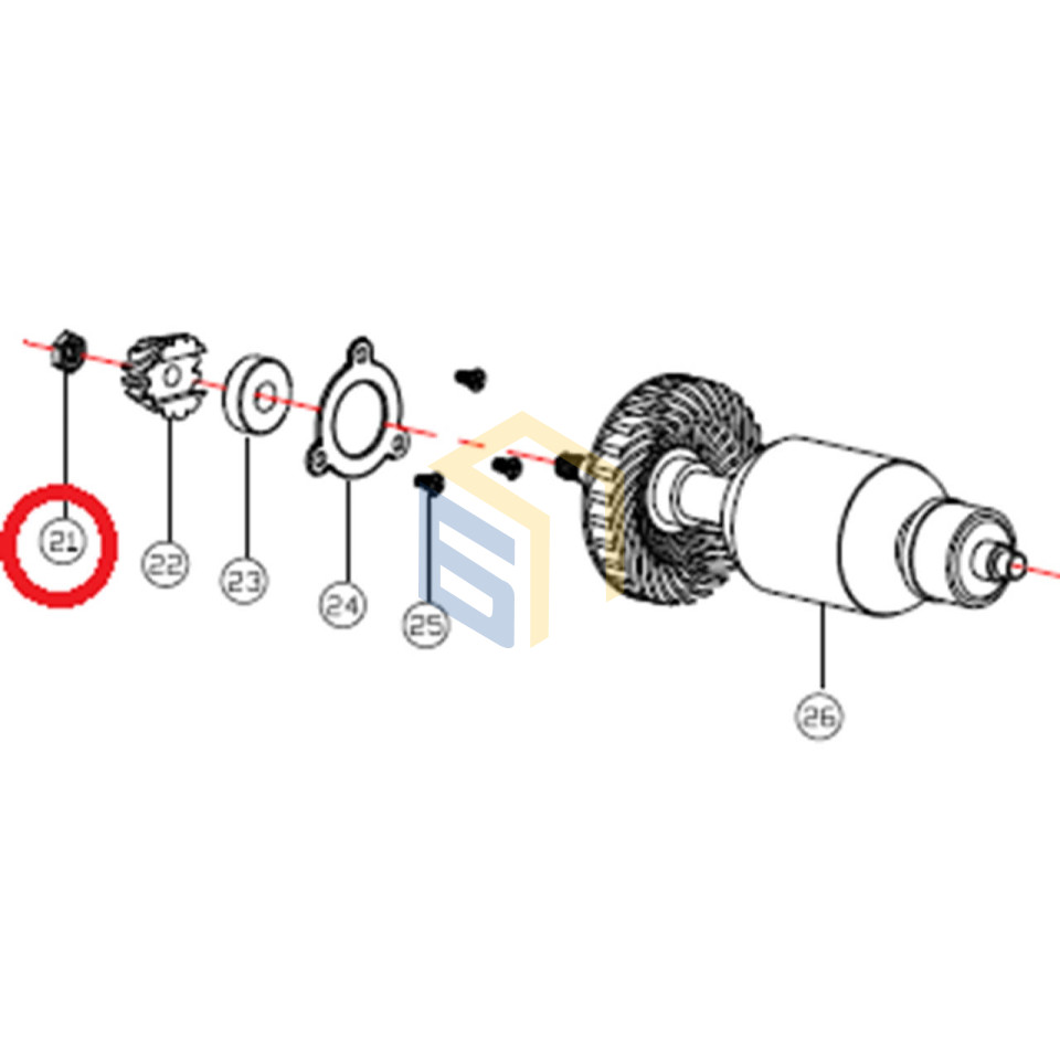 Гайка УШМ болгарки Сталь КШМ 15-181 (95984)